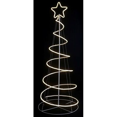 Weihnachtsbaum-Spirale DUGA mit LED Stahl Silberbraun 122x42x42 Leuchtspirale