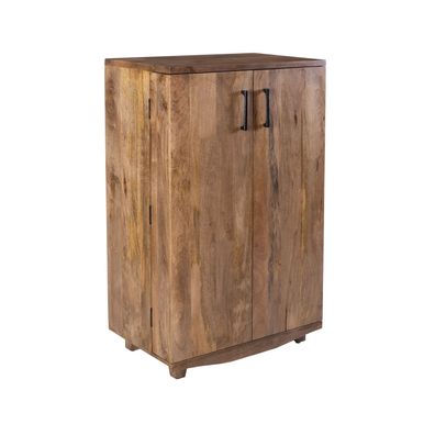 Barschrank OSKAR Mangoholz Braun 122x46x74 Weinschrank Kaffeetresenschrank