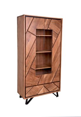 Schrank EBBA Offene Front Akazie Akazienbraun 180x40x90 Holzschrank