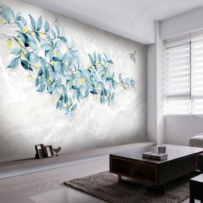 XXL Wandbild Marmor Landschaft Vögel Natur Design Fototapete 10765