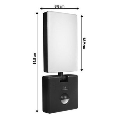 Maclean LED Außen-Wandleuchte MCE516 neutralweiß, LED-Lampe mit Dämmerungssensor IP65