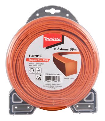Makita Mähfaden Vierkant 2,4mm x 69m E-02814 Square Trim PLUS • 2,4 mm • 69 m