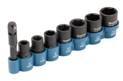 Makita Schlagnuss-Set 1/4" E-12289 8-teilig • 1/4"-4-kant
