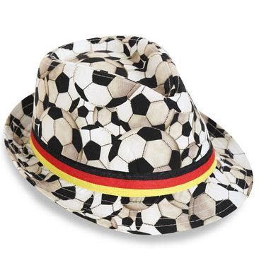 FRIES Fan Hut Fußball Deutschland Trilby mit Band Schwarz-Rot-Gold