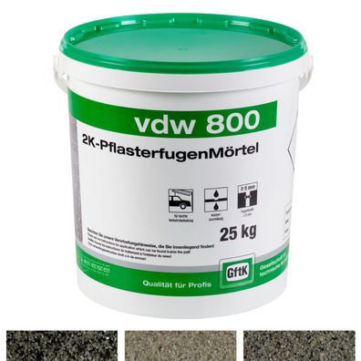 vdw 800 Pflasterfugenmörtel 25kg - Farbe: basalt