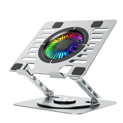 Wozinsky CoolBase RGB Laptopständer 360° Drehbar USB Kühlung