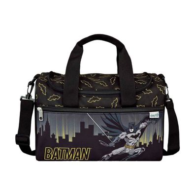 Batman Sporttasche Schwarz Reisetasche Training Fitness Schule 35 x 16 x 23 cm