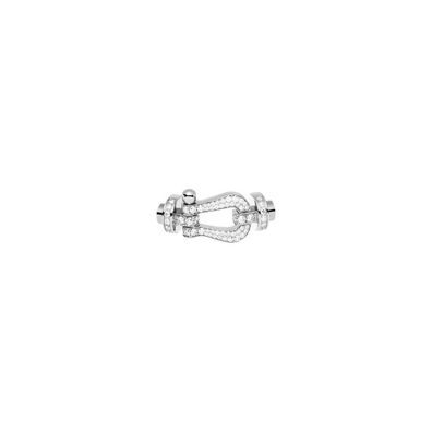 Fred – 0B0050 – FORCE 10 Schnalle AUS Weissgold UND Diamanten, Grosses MODELL