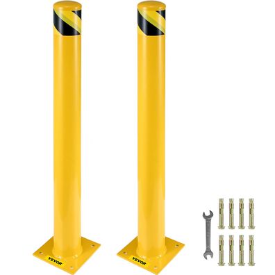 VEVOR 2-tlg. Sicherheitspoller 107 cm Stahl Gelb mit 8 Ankerbolzen