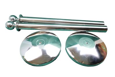 2er-Set Flexibarrier Abgrenzungsständer Basic Ball Top Chrom poliert