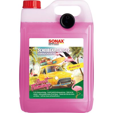 SONAX Scheibenreiniger Sweet Flamingo Wischwasser Sommer 5L Kanister 03945000