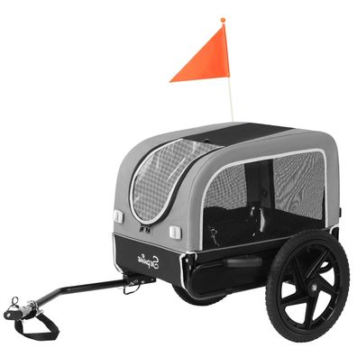 Faltbarer Fahrradanhänger für kleine & mittlere Hunde bis 23kg, Blau