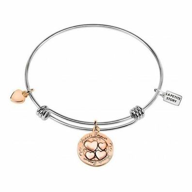 Stahlarmband Herz mit Aufschrift LPS05APZ06