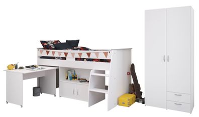 Kinderzimmer Set Parisot Reverse 2-tlg. Holzdekor Weiß