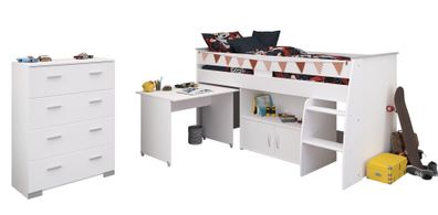 Kinderzimmer Set Parisot Reverse 2-tlg. Holzdekor Weiß