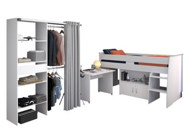 Kinderzimmer Set Parisot Reverse 2-tlg. Holzdekor Weiß