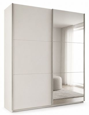 RODOS Schiebeschrank 200 / 225 cm, Kleiderschrank, Hochglanz, Schwebetürenschran
