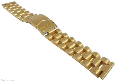MINOTT | Uhrenarmband Edelstahl massiv gelbgoldfarben Minott 24318G