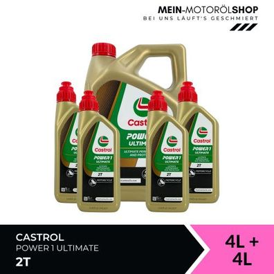 Castrol Power 1 Ultimate 2T 4 + 4 Liter