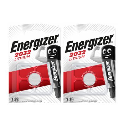 2x Energizer CR 2032 3V Batterie Lithium Knopfzelle DL2032 im Blister 240mAh