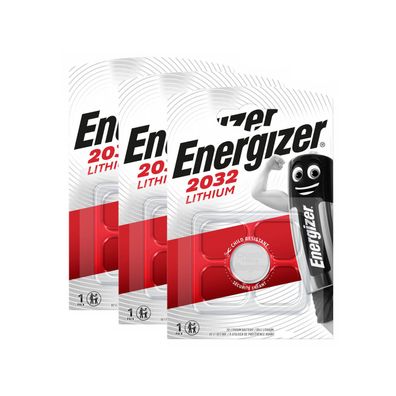 3x Energizer CR 2032 3V Batterie Lithium Knopfzelle DL2032 im Blister 240mAh