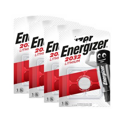 4x Energizer CR 2032 3V Batterie Lithium Knopfzelle DL2032 im Blister 240mAh