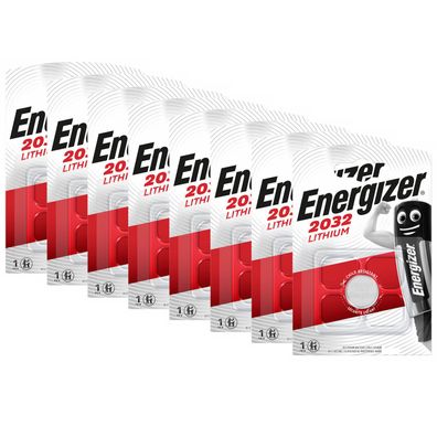 8x Energizer CR 2032 3V Batterie Lithium Knopfzelle DL2032 im Blister 240mAh