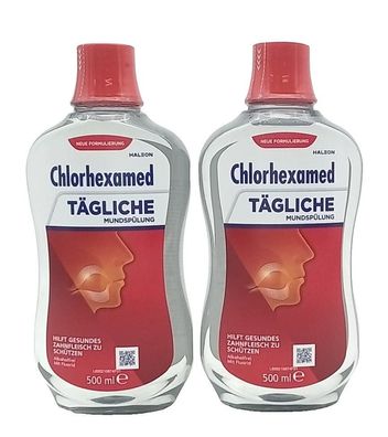 Chlorhexamed tägliche Mundspülung 0,06% gesundes Zahnfleisch 2x 500ml 16393823