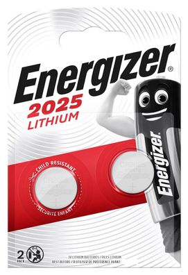 Energizer CR 2025 CR2025 2er Blister 3V Batterie Lithium Knopfzelle DL2025