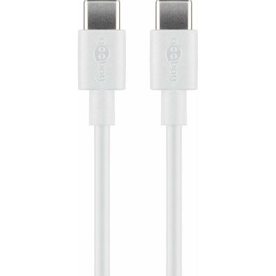 goobay USB C Kabel 1,0 m weiß