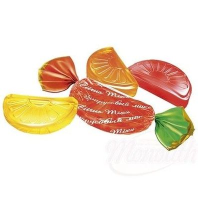 Ukraine Roshen Citrus Mix Hartkaramellen Orange Zitrone, 1 kg /149St