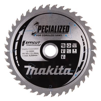 Makita Kreissägeblatt 165x20x40Z Efficut Composite decking E-12223
