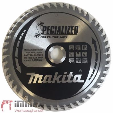 Makita Sägeblatt 165x20mm - 48 Zähne Holz B-56764
