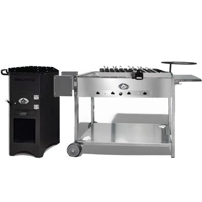 Grillstation Batyr mit Feuerofen Mangal und Spießdreher