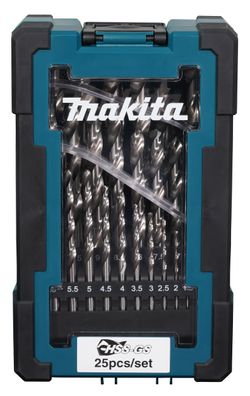 Makita Bohrer-Set 25-tlg. HSS-GS D-78368 Ø 1-13 mm • HSS-GS • 25-teilig • Rundschaft