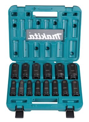 Makita Schlagnuss-Set 14-tlg. 1/2" Impact Black E-16586