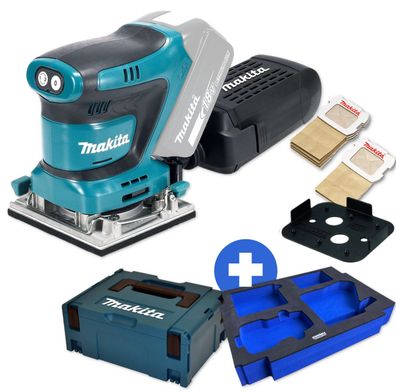 Makita Akku-Schwingschleifer 18V DBO484SZ + Schwäble Schaumstoffeinlage