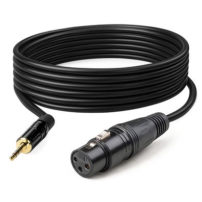 O61C Audio Mikrofon Kabel 5m 3 Polig XLR Kupplung AUX IN OUT auf 3,5mm Klinke