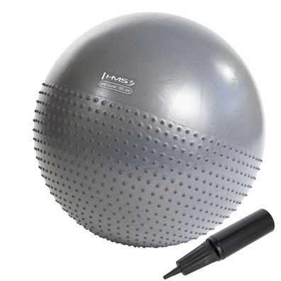 HMS Gymnastikball YB03N mit Noppen Fitnessball für Yoga Pilates und Balance 65 cm