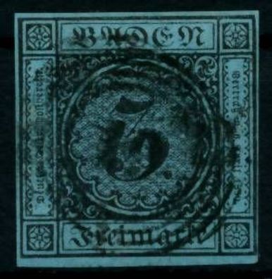 BADEN Ausgaben VON 1851 - 1858 Nr 8 gestempelt X6BBF1E
