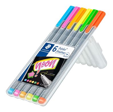 STAEDTLER® 334 SB6CS3 Fineliner triplus neon 6St Box