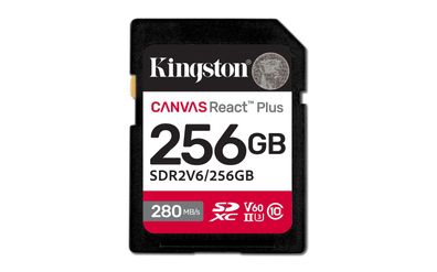 Kingston Technology 256GB Canvas React Plus SDXC UHS-II 280R/150W U3 V60 for Full HD