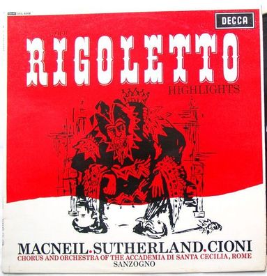 DECCA SXL 6008 - Giuseppe Verdi, Cornell Macneil, Joan Sutherland, Renato Cioni