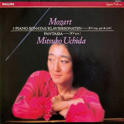 Philips 412 617-1 - Wolfgang Amadeus Mozart, Mitsuko Uchida - 3 Piano Sonatas
