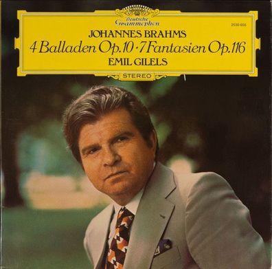 Deutsche Grammophon 2530 655 - Johannes Brahms, Emil Gilels - Balladen Op. 10
