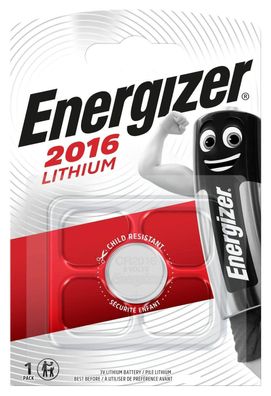 1x Energizer CR 2016 CR2016 3V Batterie Lithium Knopfzelle DL2016 Blister