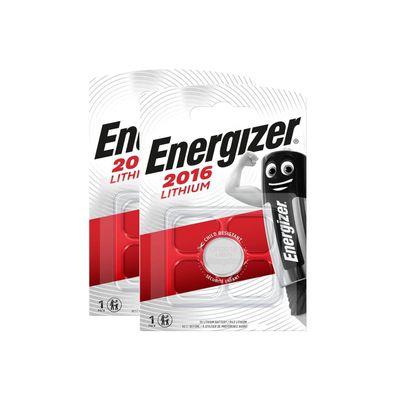 2x Energizer CR 2016 CR2016 3V Batterie Lithium Knopfzelle DL2016 Blister