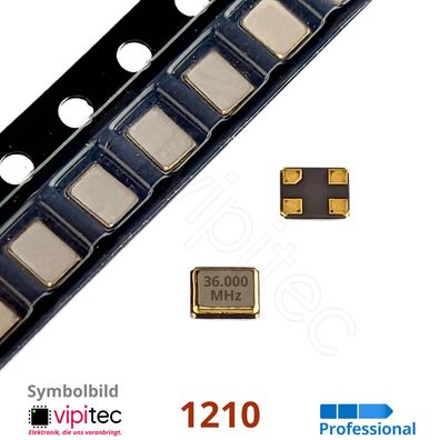 36 MHz Schwingquarz 1210 3225 SMD Uhr Mini Quarz Resonator Taktgeber Kristall