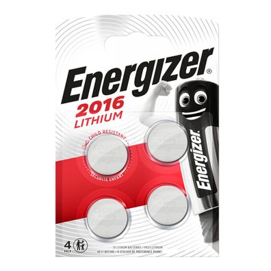 Energizer CR 2016 CR2016 3V Batterie Lithium Knopfzelle DL2016 4er Blister