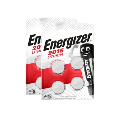 2x Energizer CR 2016 CR2016 3V Batterie Lithium Knopfzelle DL2016 4er Blister